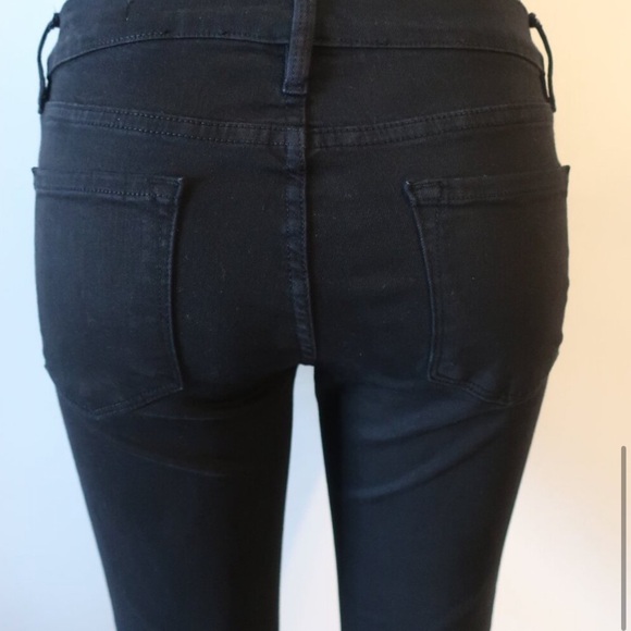 Womens Frame Le Skinny de Jeanne Crop Film
Noir Black Denim Jeans 28 - Picture 4 of 10